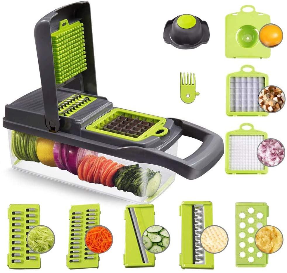 2021 New Multifunctional Vegetable Potato Slicer Set Chopper Grater Carrot Cutter Shredder Onion Peeler Kitchen Tool