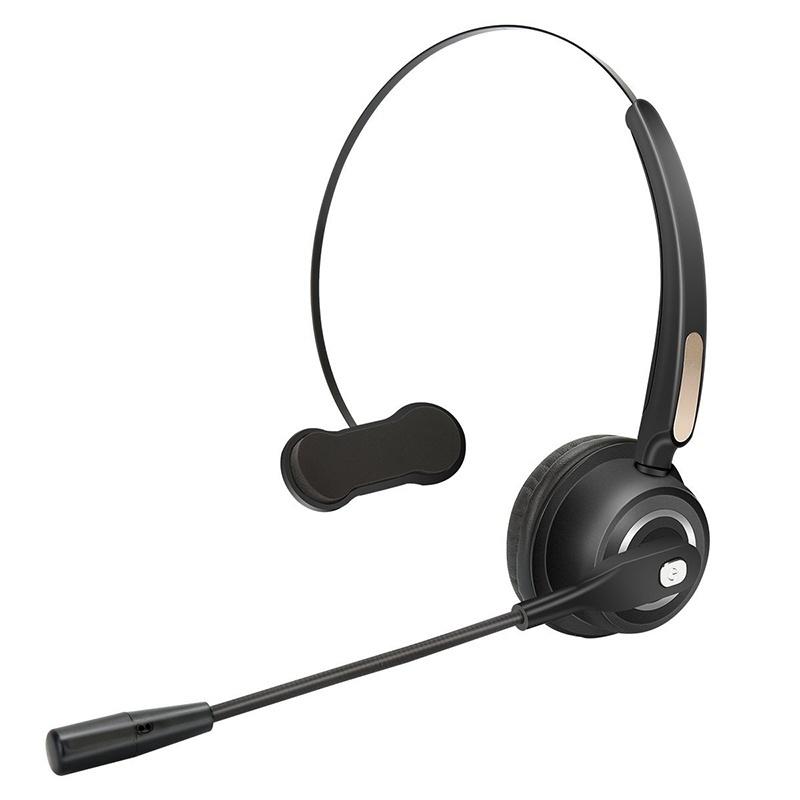 Wireless Bluetooth Headset with Microphone for Cell Phone,Trucker Bluetooth Headphone with Noise Cancelling Mic Wireless Headset for PC,Skype,Call Center,Home/Office Online Class