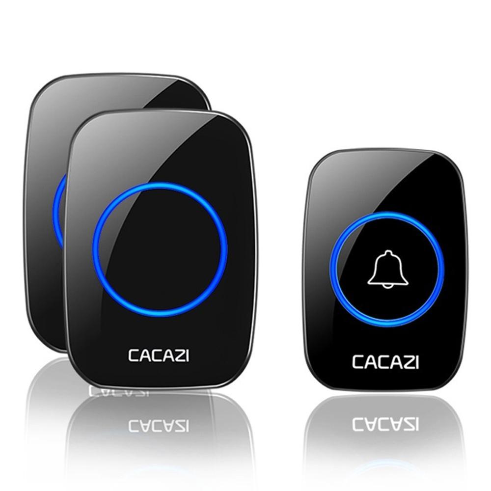 2021 New Waterproof Intelligent Wireless Doorbell 300M Remote Smart Door Bell Chime (include EU UK US Plug)