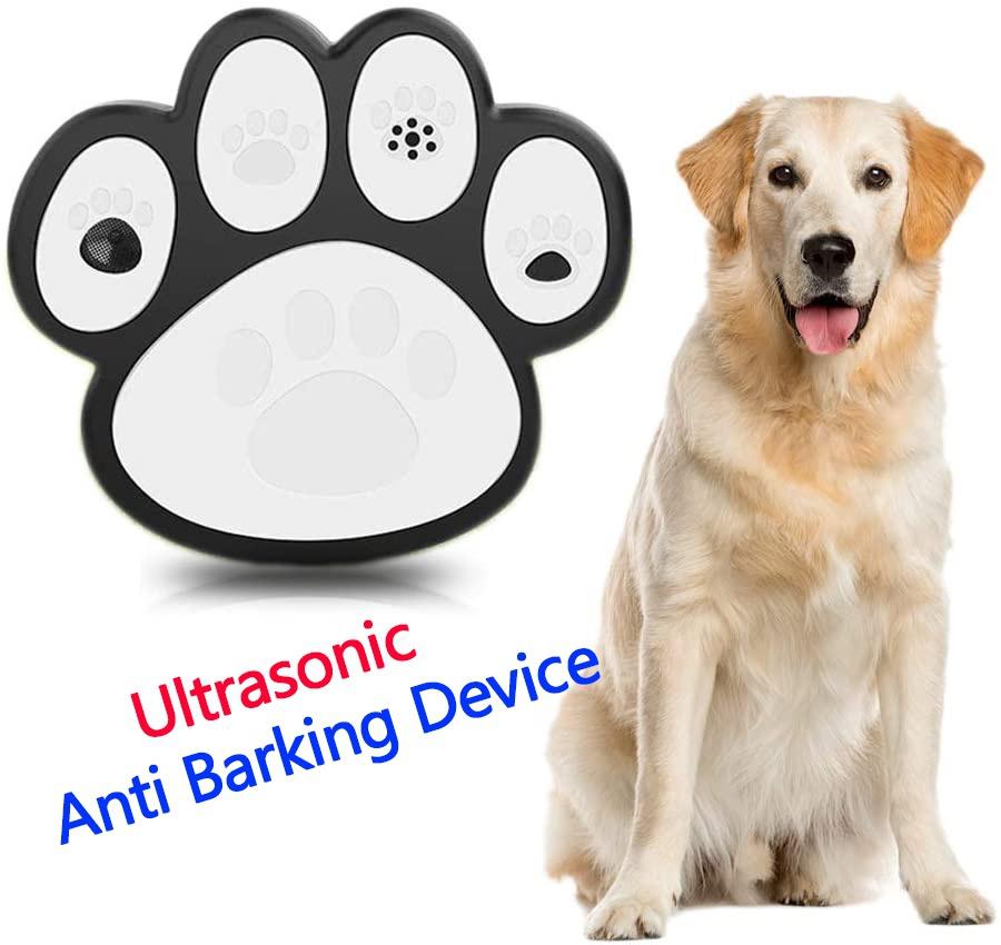 Ultrasonic Bark Control Devices, 100% Pet & Human Safe Mini Paw Anti Barking Device, No Shock, Sonic Bark Deterrent Indoor Outdoor Dog Good Behavior Training, up to 50 Feet Away Dogs.