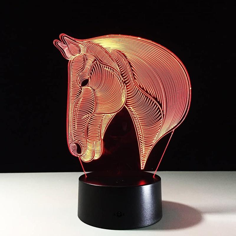 2020 Exquisite Creative 3D Lamp Acrylic Optical Illusion Visual Led Night Light 7 Colors for Home Decor