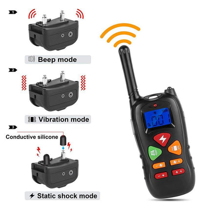 2021 Dog Training Collar, 2 Dog Shock Collar Remote Waterproof Rechargeable Dog Collar 3 Training Modes Harmless Shock Vibration Beep Medium Large Dogs, 800 FT Range [Reflective Strap] [<lun>]