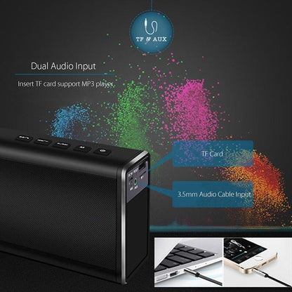 Haynie Professional Metal 4000mAh Dual 10W Super Bass Wireless Bluetooth 4.0 Stereo HIFI Speaker Power Bank Handfree TF AUX Wireless Bluetooth Speaker Dual Stereo Super Bass Speaker Portable Handfree Subwoofer Support Handfree TF AUX