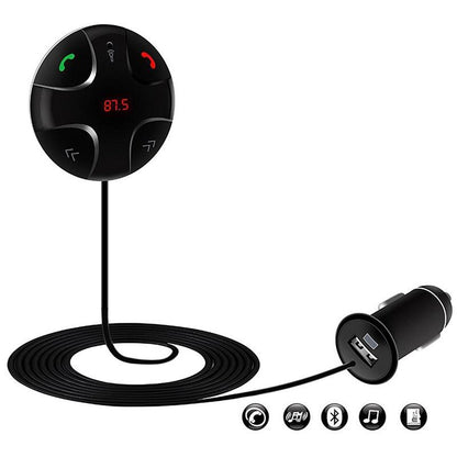 FM Digital Wireless Handsfree Bluetooth 3.0 Car Kit Adapter Charger MP3 Player FM Radio Transmitter In-car Bluetooth Music Receiver for Smartphone Tablet