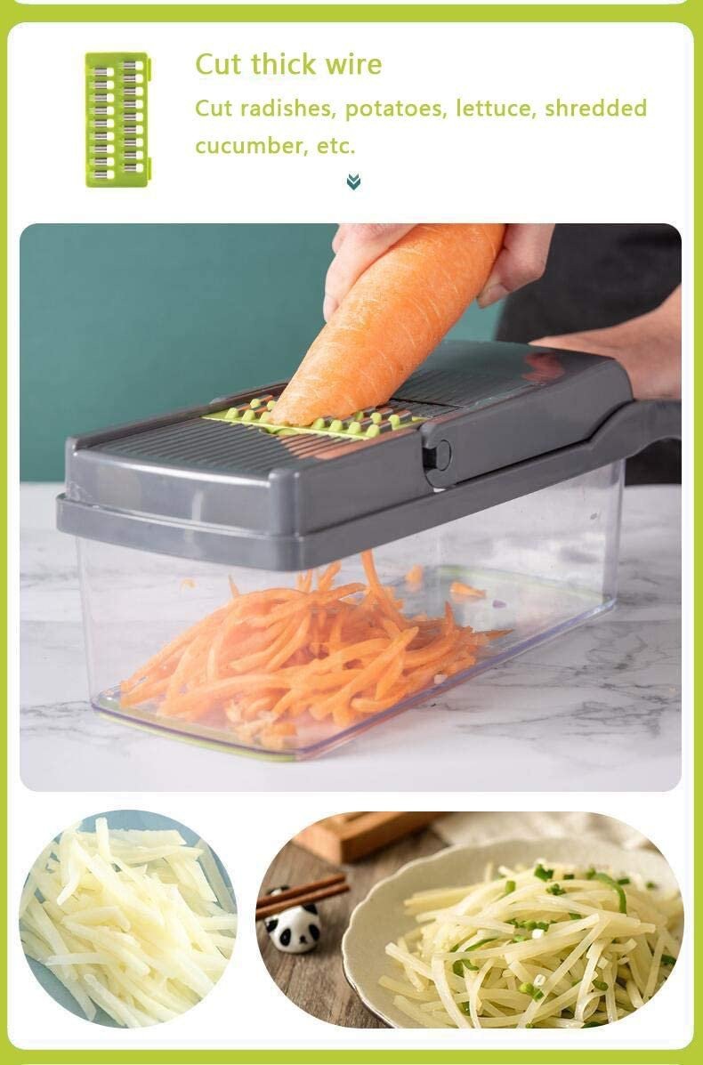 2021 New Multifunctional Vegetable Potato Slicer Set Chopper Grater Carrot Cutter Shredder Onion Peeler Kitchen Tool
