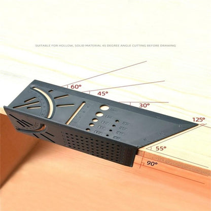 New 45 90 Degree  Accurate Measuring Square Angle Ruler Woodworking Portable Accessories Aluminum Alloy  Multifunctional Marking Gauge EHC [<lun>]