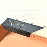 New 45 90 Degree  Accurate Measuring Square Angle Ruler Woodworking Portable Accessories Aluminum Alloy  Multifunctional Marking Gauge EHC [&lt;lun&gt;]