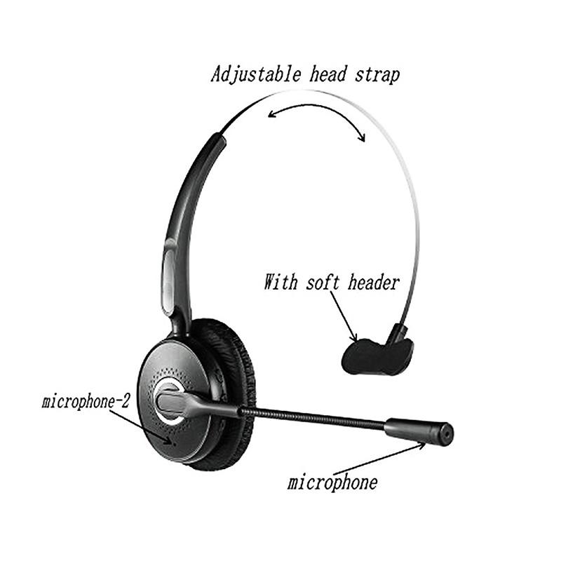 Trucker Bluetooth Headset V5.0/noise cancellation hands free Bluetooth earbud, truck drivers,office,and Skype,call center of the wireless Bluetooth headphones for android, apple [<lun>]