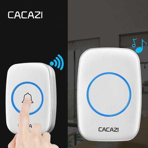 Home Waterproof Wireless Doorbell Smart LED Light Calling Bell 300M Remote EU UK US Plug 38 Songs Chime Jingle Bell