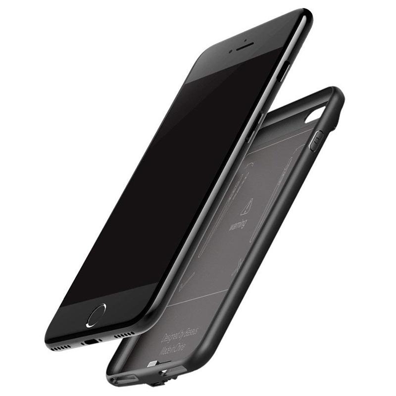 Slim Silicone Battery Case for iPhone 8/7/6S/6/8 Plus / 7 Plus / 6S Plus/6 Plus, 2500mAh/3700mAh Portable Charging Case External Rechargeable Charger Case Juice Pack Protective Power Case for iPhone