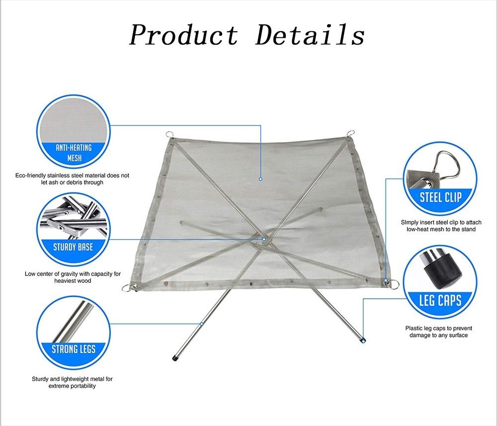 Portable Outdoor Fire Pit-2020 New Upgrade, Collapsing Steel Mesh Fireplace - Perfect for Camping, Backyard and Garden - Carrying Bag Included