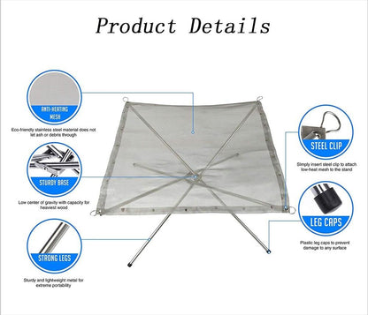 Portable Outdoor Fire Pit-2020 New Upgrade, Collapsing Steel Mesh Fireplace - Perfect for Camping, Backyard and Garden - Carrying Bag Included