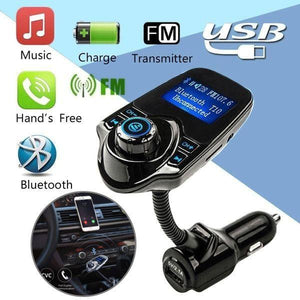 Bluetooth FM Transmitter Car Mp3 Player with Car Charger 3.1A LED Mini 2 USB Car Charger for Smartphone Pad