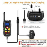 Dog Training Collar with Remote 800ft [Reflective Strap] Waterproof Rechargeable Beep/Vibration/Electric Shock Modes for Small Medium Large Dogs(1-2dogs)