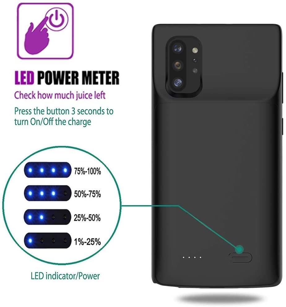New Fashion Portable Battery Case for Galaxy S20 Ultra/S20+/S20/Note10 Plus/Note10/S10 Plus/Note9/Note8/S9 Plus/S8 Plus/S7 edge, Charging Case for Samsung Rechargeable External Battery Pack Extended Battery Protective Charger Case