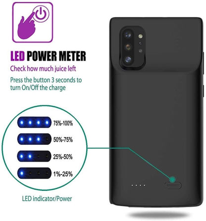 New Fashion Portable Battery Case for Galaxy S20 Ultra/S20+/S20/Note10 Plus/Note10/S10 Plus/Note9/Note8/S9 Plus/S8 Plus/S7 edge, Charging Case for Samsung Rechargeable External Battery Pack Extended Battery Protective Charger Case
