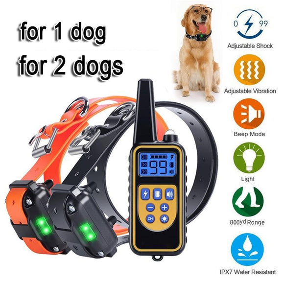 Dog Training Collar with Remote Control 1000 feet - Rechargeable and Upgraded IP67 Waterproof Electric Collar for Large Medium Small Dogs