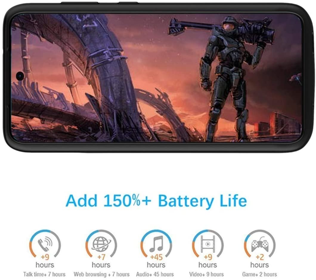 Battery Case for Samsung Galaxy S20 Ultra/S20+/S20/Note10 Plus/Note10/S10 Plus/Note9/Note8/S9 Plus/S8 Plus/S7 edge , Portable Charging Case Rechargeable External Battery Pack Extended Battery Protective Charger Case