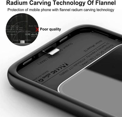2020 Latest Battery Case for iPhone 12mini/ 12Pro / 12 / 12Pro Max,Portable Protective Charging Case Compatible with iPhone 12 Pro (6.1 inch) Rechargeable Extended Battery Charger Case (Black)
