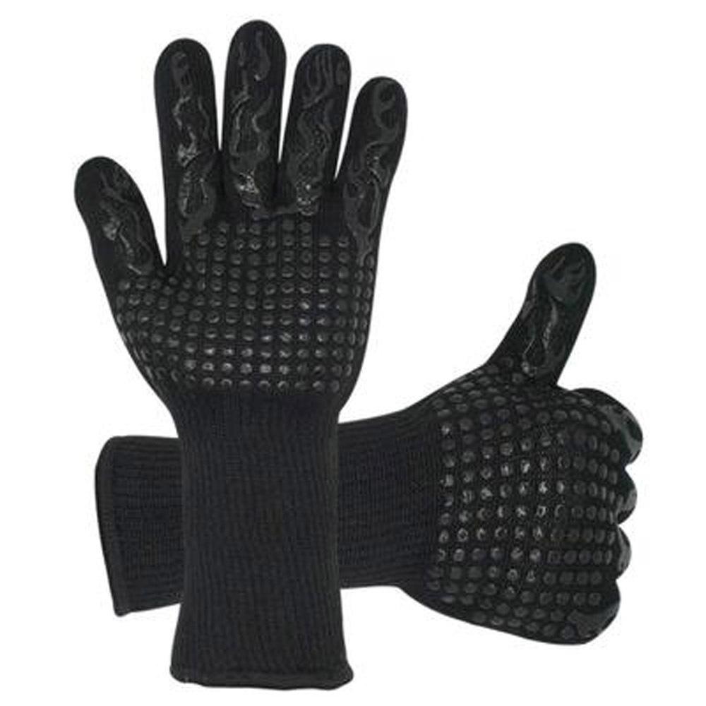 BBQ Gloves,Oven Gloves1472℉ Extreme Heat Resistant, Food Grade Kitchen Grill Gloves, Silicone Grilling Gloves, Non-Slip Cooking Gloves for Barbecue, Cooking, Baking, Welding, Cutting