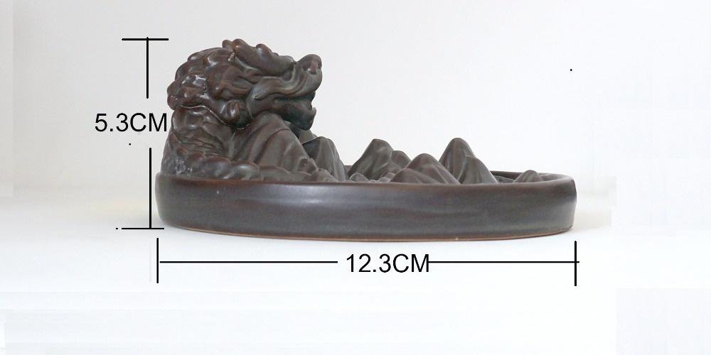Ceramic Sculpture  Backflow Waterfall Smoke Incense Burner Censer Holder [<lun>]