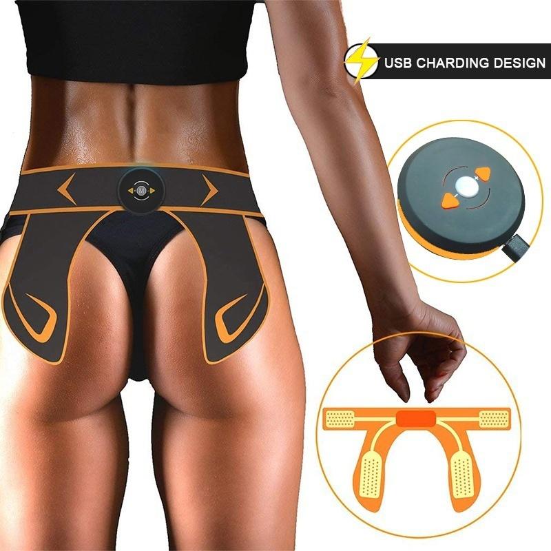 New Upgraded EMS Muscle Training Gear USB Rechargeable ABS Stimulator Hip Trainer Muscle Training Belt Set [<lun>]