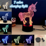 Colorful 3D Light Touch Switch LED Lights Fade Visual Illusion Lamps Table Lamps
