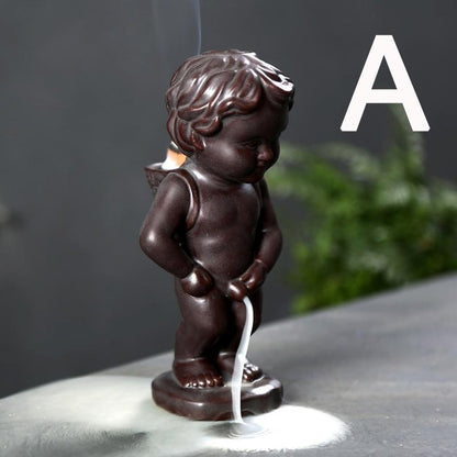 Retro Handmade Ceramic Backflow Incense Burner Home Decor Incense Holder Buddhist Crafts +60 Incense Cones