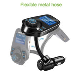 Bluetooth Car FM Transmitter,Audio/Radio Adapter Receiver, Wireless Hands Free Car Kit, W 1.44 Inch Display,Mp3 Player with Car Charger, Hands-free Calling