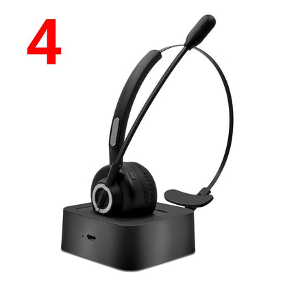 Bluetooth headset wireless headset, a combination of a single headset and microphone charging base, for PC, Laptop, Truck Driver, Office, Call Center, Skype [<lun>]