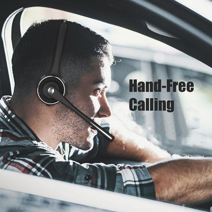Pro Trucker Bluetooth Headset,Wireless Headset with Microphone,Charging Station,Noise Cancelling Hands Free Phone Headset for Truck Driver Call Center Office PC Skype