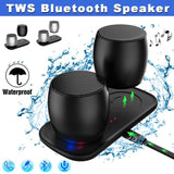 New Bluetooth Speakers, Portable True Wireless Speaker with Built-in-Mic, Thunder Stereo Speakers Set with HD Sound Long Lasting for iPhone iPad Android Smartphone and More