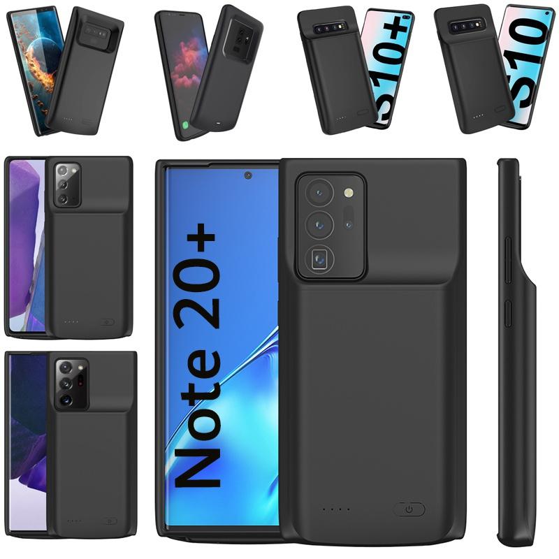 RUNSY Battery Case for Galaxy Note 10+ Plus 5G, 6000mAh Rechargeable Extended Battery Charging Charger Case with Raised Bezel, Add 100% Extra Juice (Black)