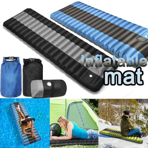 2021 New Inflated Sleeping Pad Lightweight Inflatable Camping Mat Comfortable &amp; Ergonomic Textured Design Airbed with Packing Bag for Hiking Backpacking Traveling Tenting [&lt;lun&gt;]