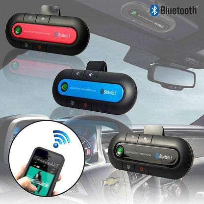 3 Color Bluetooth V4.1 Handsfree Speaker Phone + Charger Car Kit for Mobile Phone [<lun>]