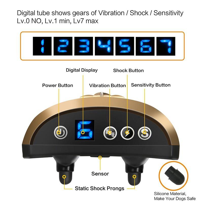 2021 Anti Bark Collar for Small Dog Large Dog - Safe Bark Controller, Rechargeable,waterproof with Intelligent Vibration, Beep and Static Shock Mode [<lun>]