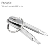 Hot Sale 2 Keys Stainless Keychain Pocket Tool Screwdriver Set EDC Outdoor Multifunction Fashion [&lt;lun&gt;]