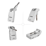 Muslady Guitar System Transmitter &amp; Receiver 2.4G Wireless Built-in Rechargeable Lithium Battery 30M/50M Transmission Range for Electric Guitar Bass (Silver)