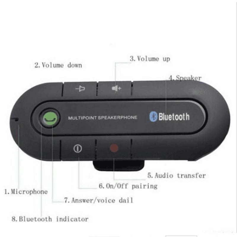 3 Color Bluetooth V4.1 Handsfree Speaker Phone + Charger Car Kit for Mobile Phone [<lun>]