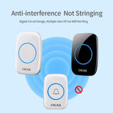 2021 New Waterproof Intelligent Wireless Doorbell 300M Remote Smart Door Bell Chime (include EU UK US Plug)
