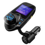 Bluetooth Car FM Transmitter,Audio/Radio Adapter Receiver, Wireless Hands Free Car Kit, W 1.44 Inch Display,Mp3 Player with Car Charger, Hands-free Calling