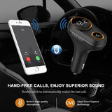 Bluetooth FM Transmitter Car Mp3 Player Wireless In-car Audio Radio Adapter Charger Wireless Dual USB Port Handsfree Call