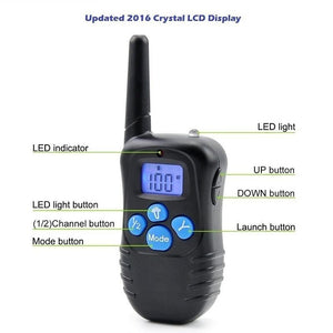 Remote Dog Training Shock Collar Electronic Rechargeable Waterproof 300m Remote Control For Two Dogs Training Collar (For 1-2 dogs)