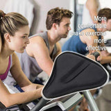 Exercise Bike Seat Cover - Large Wide Foam &amp; Gel Padded Bicycle Saddle Cushion for Women Men Everyone, Bicycle Seat Cover for Exercise Bike Spin Bike Cruiser Bike Indoor Cycling