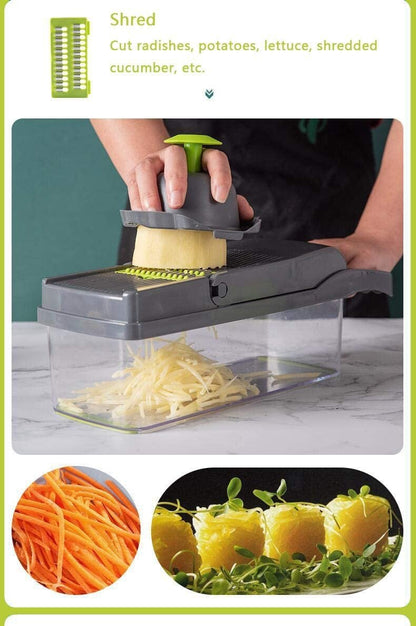 2021 New Multifunctional Vegetable Potato Slicer Set Chopper Grater Carrot Cutter Shredder Onion Peeler Kitchen Tool