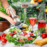 Manual Pepper Grinder or Salt Mill with Adjustable Coarseness,Brushed Stainless Steel Pepper Mill Shaker with Ceramic Blades for Professional Chef