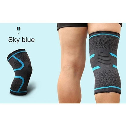 Fitness Running Cycling Knee Support Braces Elastic Nylon Sport Compression Knee Pad Sleeve for Basketball Volleyball [<lun>]