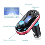 Bluetooth FM Transmitter, Wireless Radio Adapter Hands-Free Car Kit wit Dual USB Ports,TF Card Mp3 Player