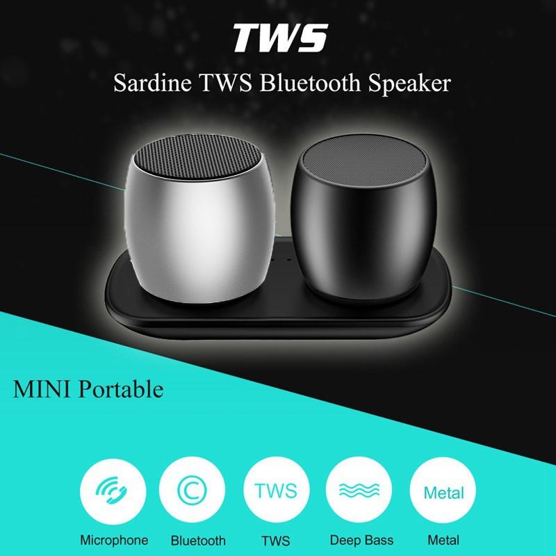 New Bluetooth Speakers, Portable True Wireless Speaker with Built-in-Mic, Thunder Stereo Speakers Set with HD Sound Long Lasting for iPhone iPad Android Smartphone and More