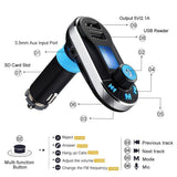 Fashion LCD Screen Vehicle Dual USB Car Charger Adapter Car Kit Bluetooth Converter MP3 Player FM Transmitter Hands-free Support SD [&lt;lun&gt;]